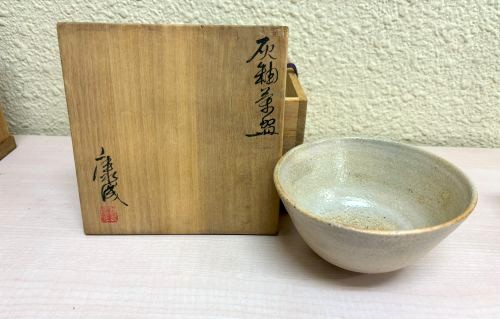 松井康成「練上嘯裂筒碗」の買取実績｜福岡県福岡市 茶碗