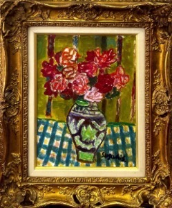 鈴木信太郎「バラ」 の買取実績｜茨城県水戸市 油絵・油彩画