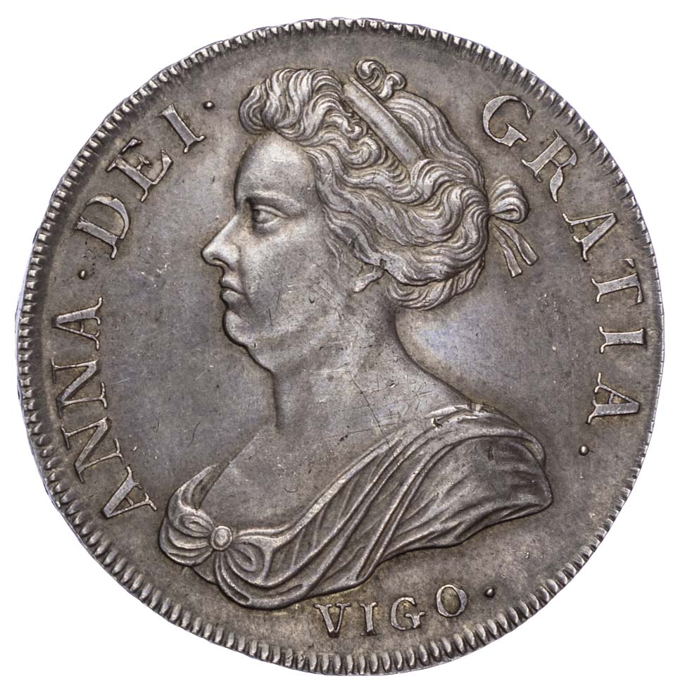 Anne (1702-14), Crown, 1703, 'Vigo' issue | Baldwin's