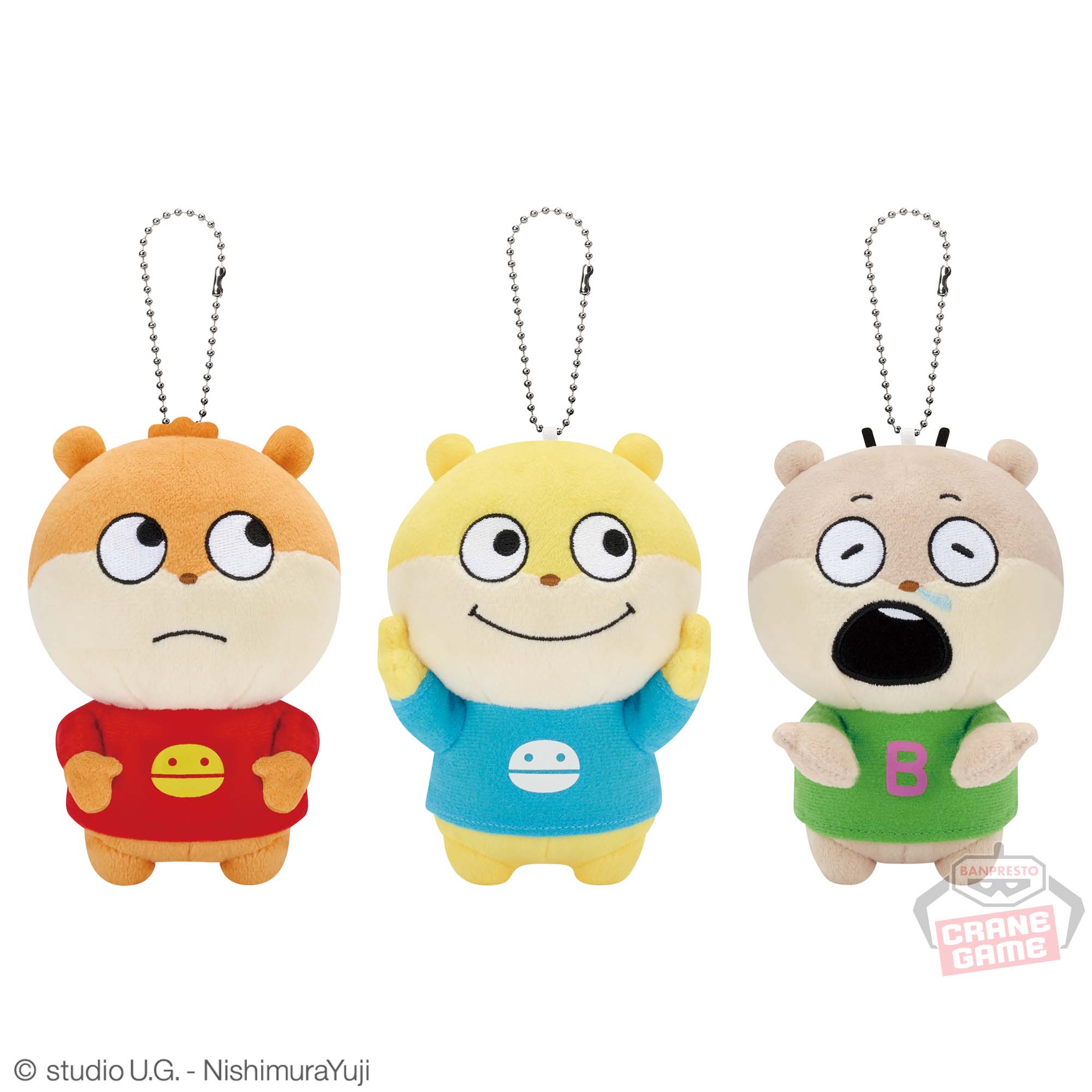 にしむらゆうじ作品 カバンに付けられるぬいぐるみ～さまざまなこ