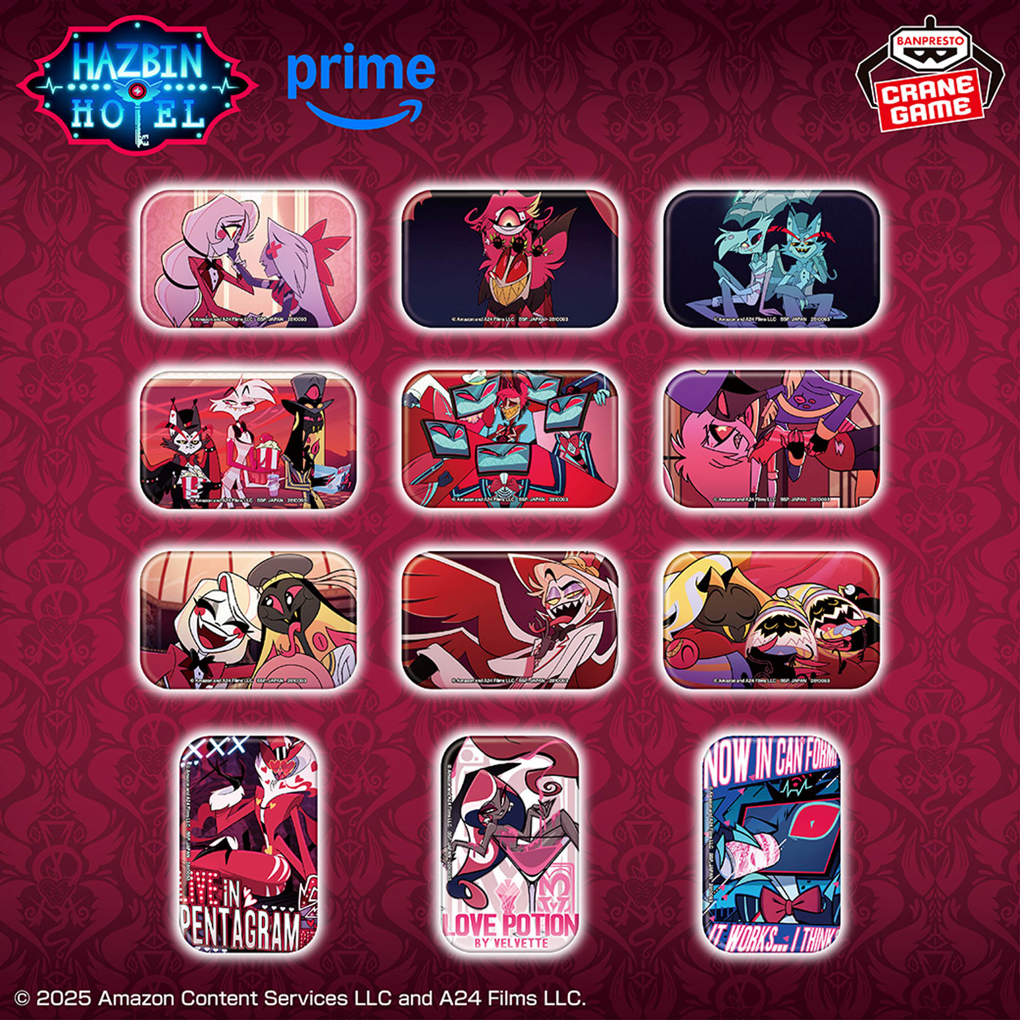 ハズビン・ホテルへようこそ スクエア缶バッジ│株式会社BANDAI