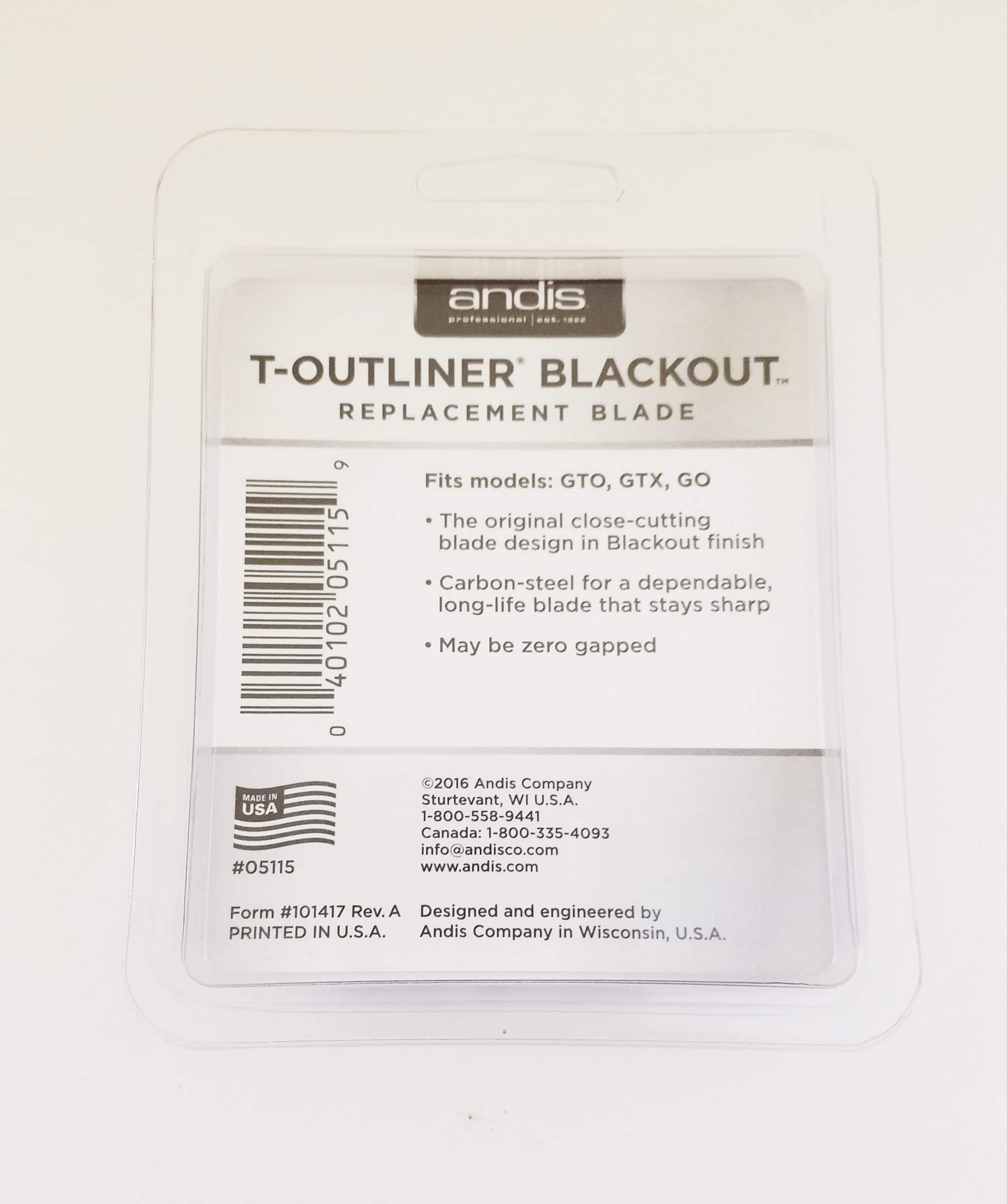 Andis T-Outliner Blackout Blade #05115 - Barber Depot - Barber Supply