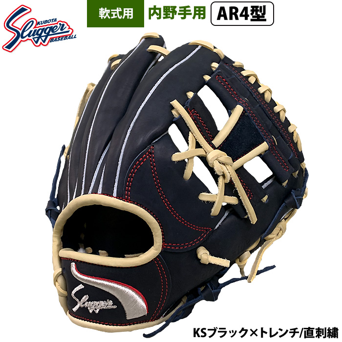 即日出荷 限定 久保田スラッガー 野球 軟式 グラブ 内野手用 ロゴ直