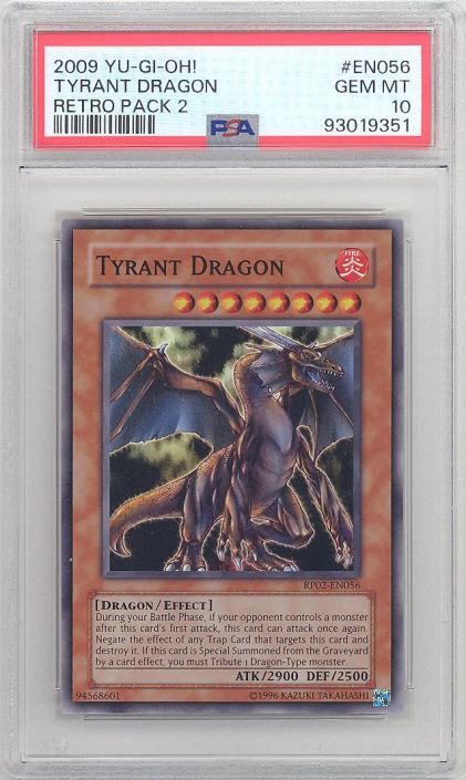 PSA 10 - Yu-Gi-Oh Card - RP02-EN056 - TYRANT DRAGON (super rare