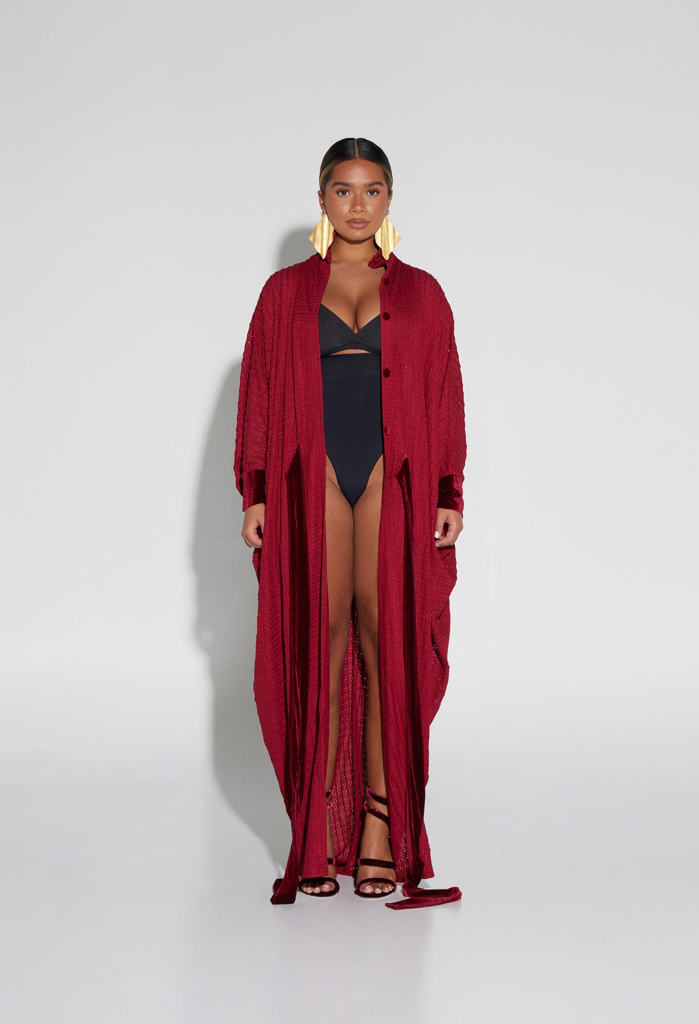 Draped Turtleneck Knit Tunic - Fine Wine – BBXBRAND