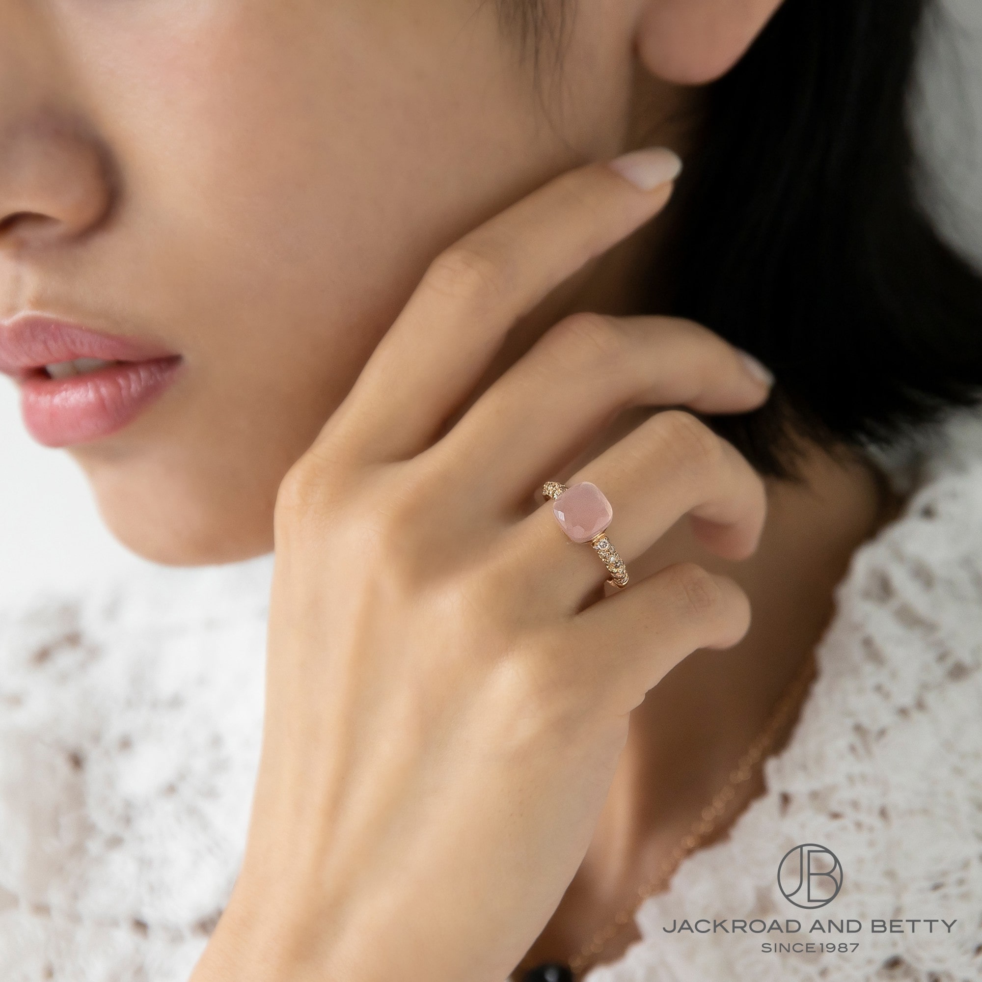 ローズクォーツ ヌード リング プチ[PAB7040_O6000_BRCQR_48] NUDO