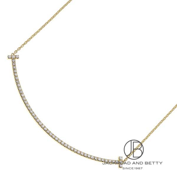 Tスマイルペンダント ネックレス ダイヤモンド YG エクストララージ