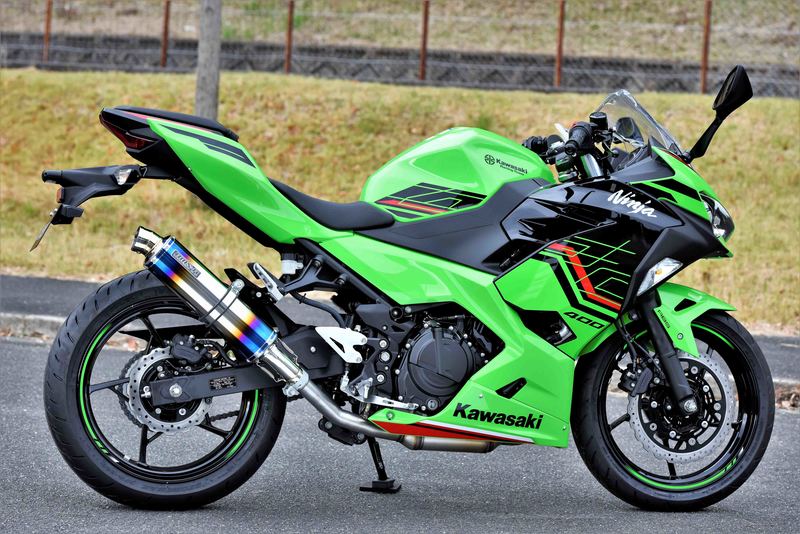 R-EVO ヒートチタン スリップオン：Ninja400 / Z400：2022〜：政府認証