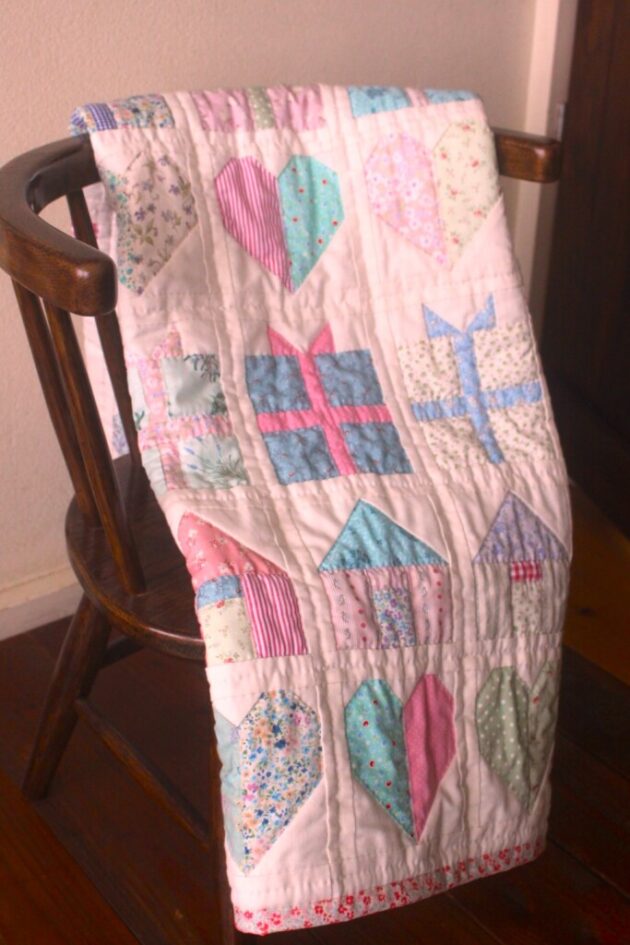 プレゼントのベビーキルト／3つのパターンを楽しく作る！カラフルで