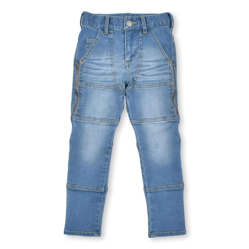 ダブルニーデニムスキニーパンツ(100~160cm)(100cm オフホワイト