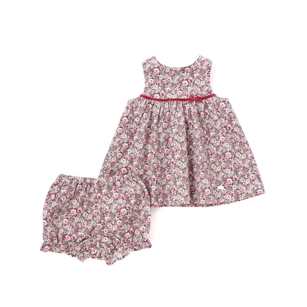 日本製】【お揃い】リバティ(Leila)シャツコールワンピースブルマ付き