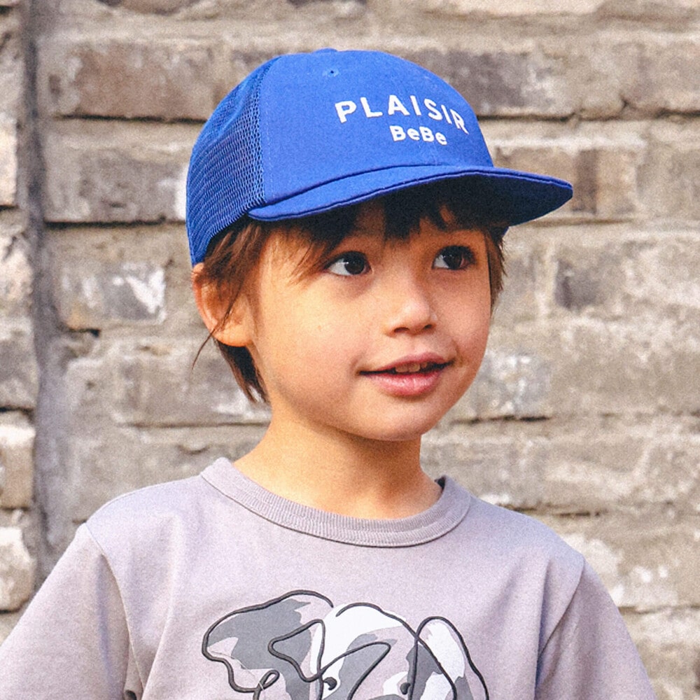 ロゴ刺しゅうメッシュキャップ(52~56cm)(M(52-54cm) ブルー): グッズ