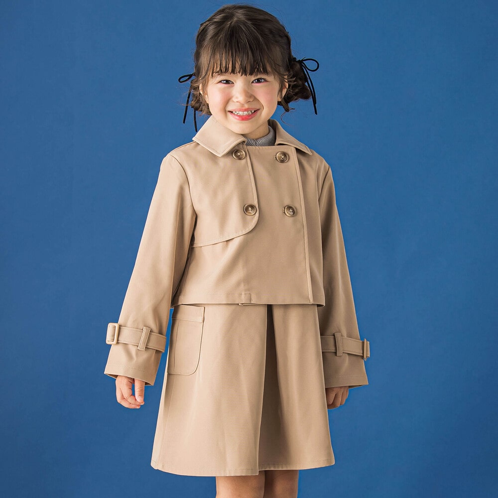 チノジャンパースカート＋ジャケットセット(95~150cm)(95cm ベージュ