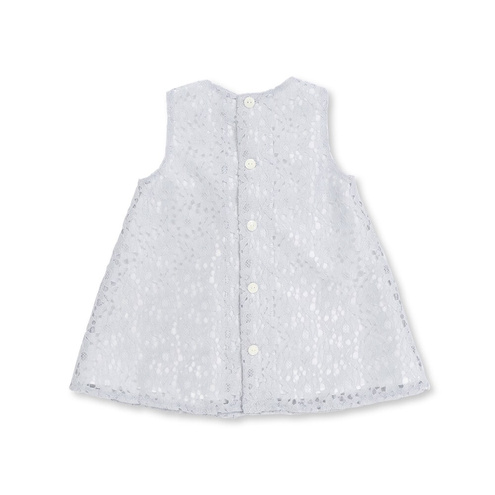 日本製】ラッセルレースブルマ付きワンピースベビー(70~90cm)(S(70