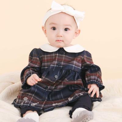 お揃い】チェックワンピース+シンプルレギンス2点セット(70~80cm)(ﾜﾝ