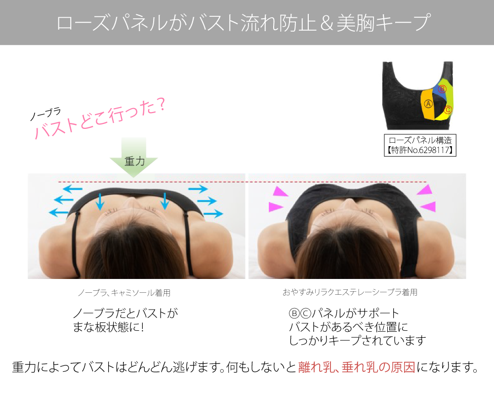 ナイトブラ|Be-fit おやすみリラクエステ レーシーブラ 光電子 M~3L