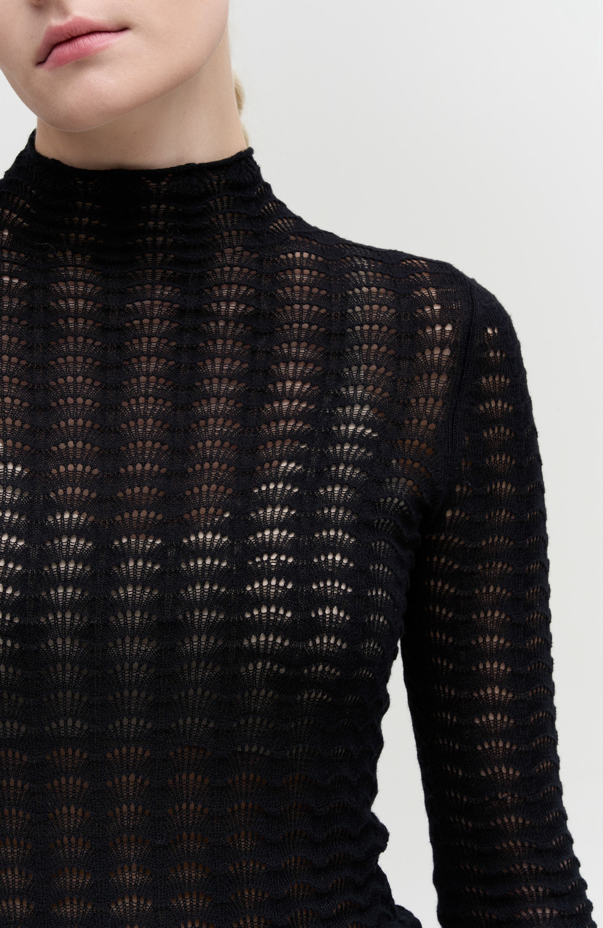 Lace knit top - Shop Online at BEIGE | BROWN