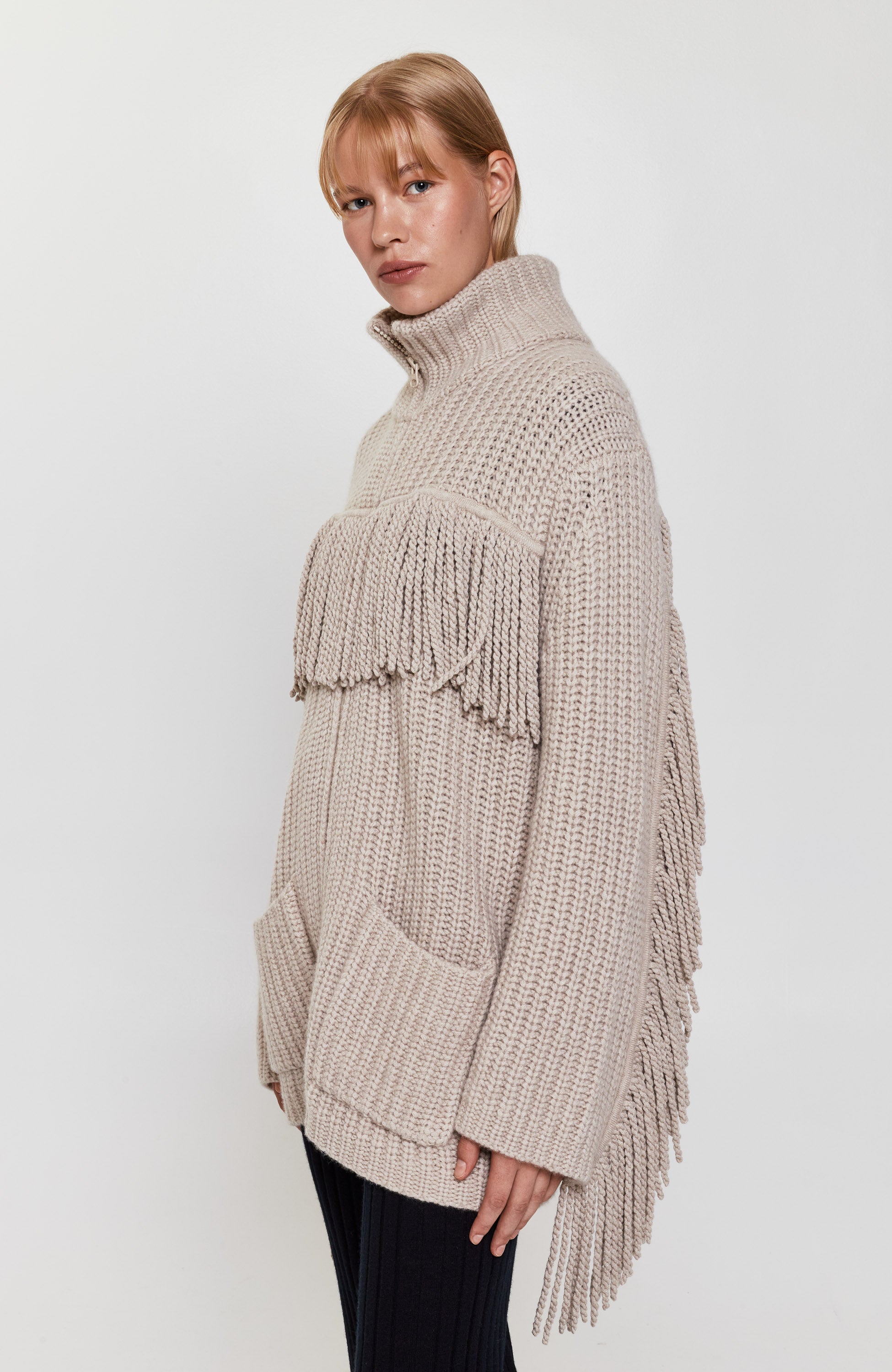 Fringed Cardigan for Women LISA YANG - Shop Online at BEIGE | BROWN