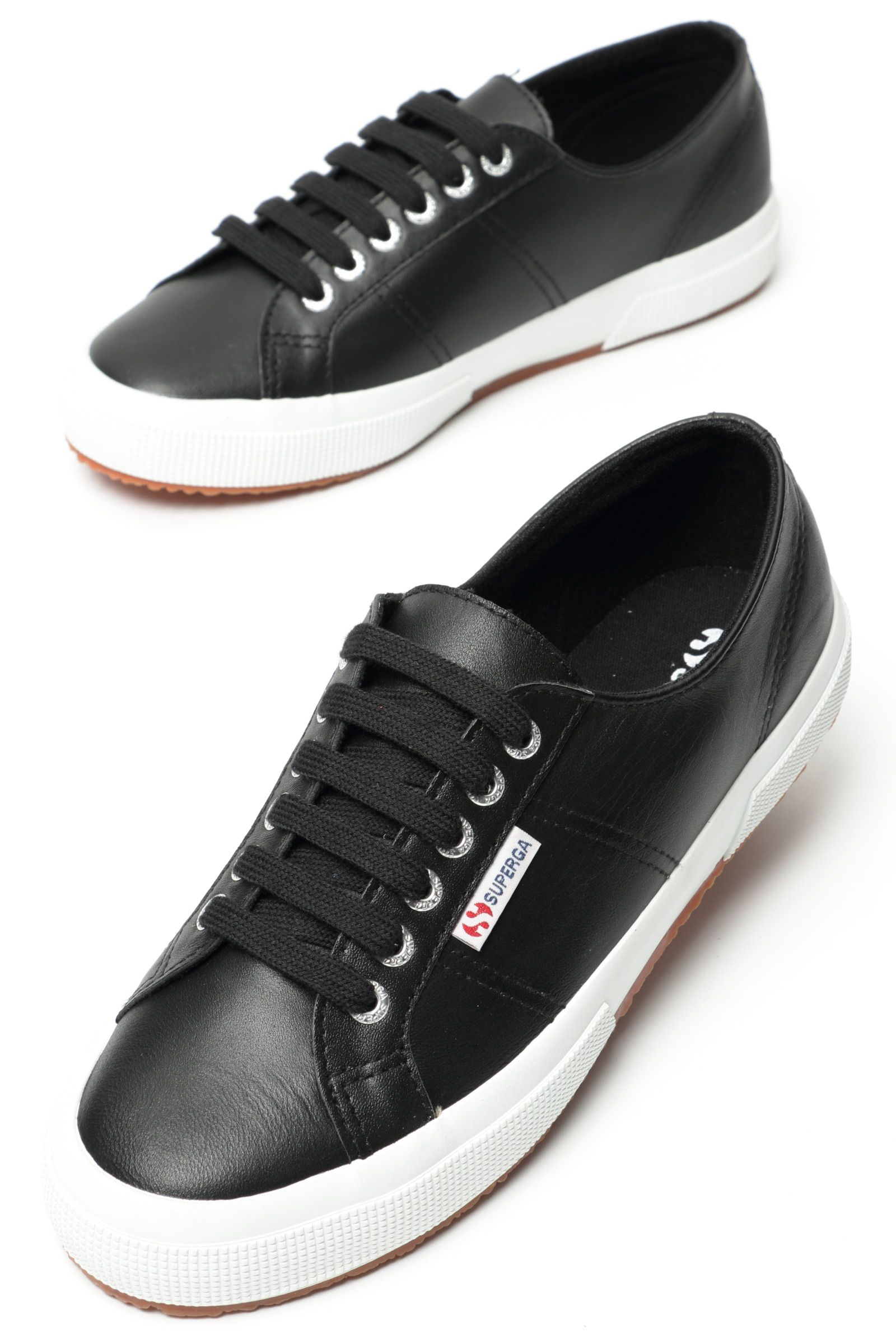 SUPERGA - 2750 NAPLNGCOTU ナッパレザー スニーカー / ブラック