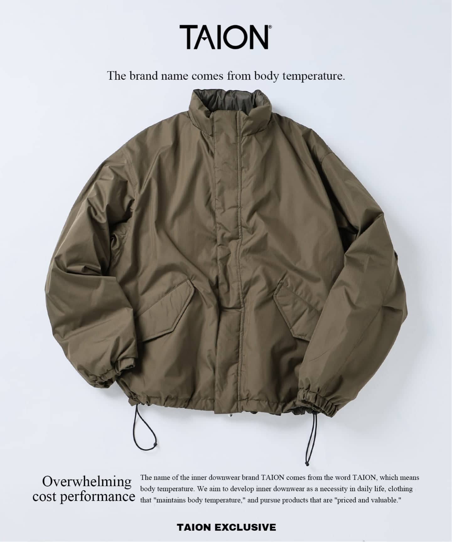 JOURNAL STANDARD relume×TAIONの別注ダウン3アイテムが提案する