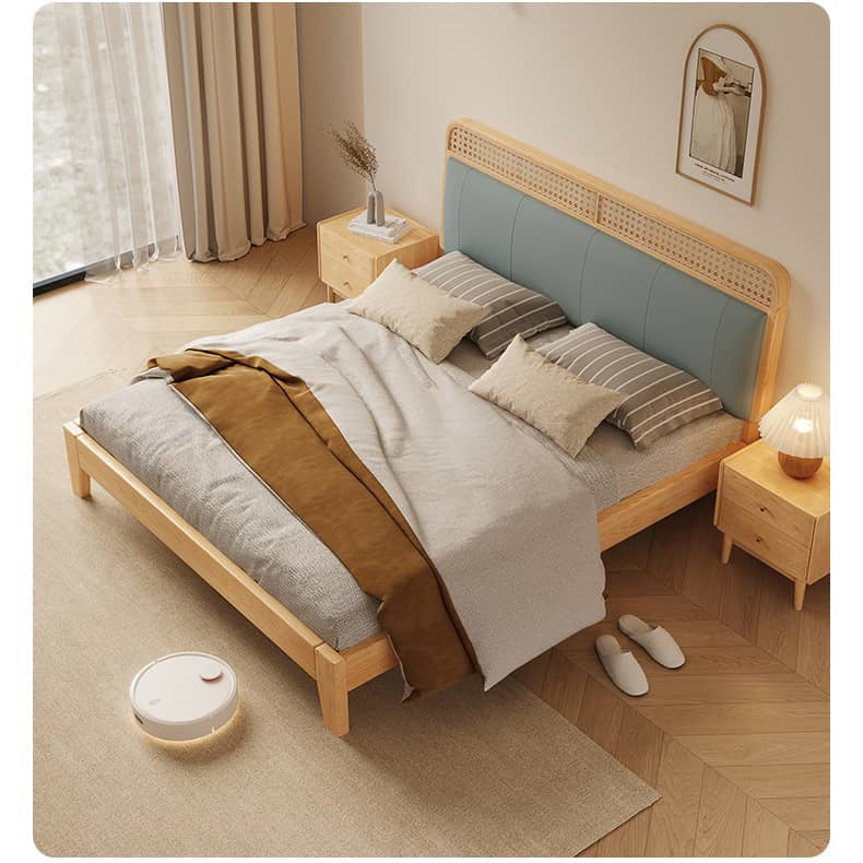 ベッド ダブルベッド ベッドフレーム ヘッドボード付 北欧風 おしゃれ