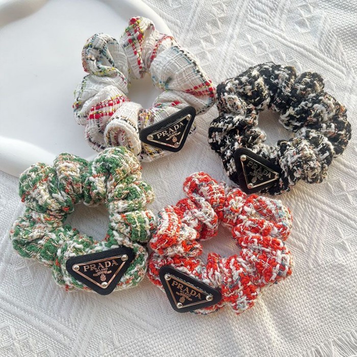 ハイブランドヘアゴム プラダ おしゃれ 人気 韓国風 上品 シュシュ
