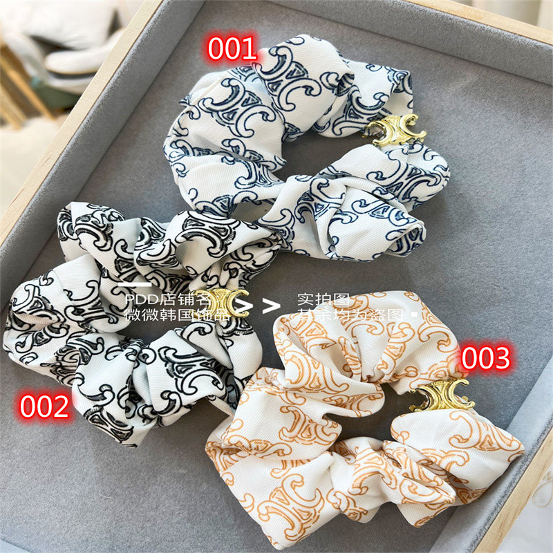 セリーヌヘアゴム ハイブランドスタイリッシュ シュシュ ヘア