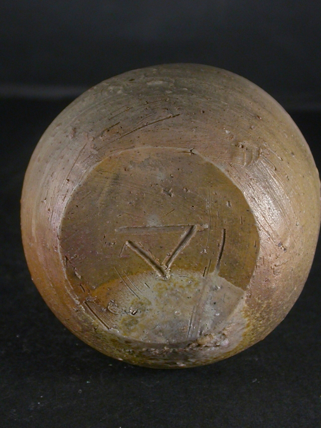 備前焼 登窯 備前焼人間国宝 故山本 陶秀 四方桟共箱付き黄ゴマ徳利2