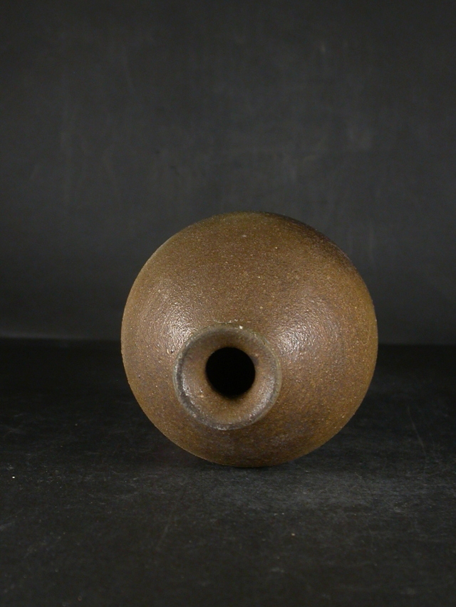 備前焼 登窯 備前市無形文化財 見附 文雄 保存箱付き黄・青ゴマ蕪徳利