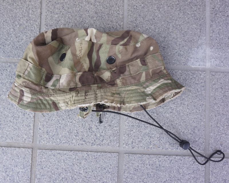 英軍MTP迷彩ブーニーハット ショートブリム仕様改造品 - ミリタリー