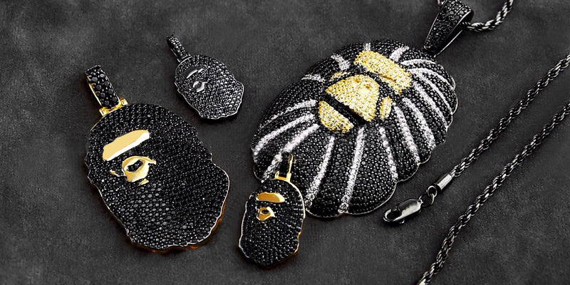 Custom Nigo Vintage Bape pendant & necklace with matching chain