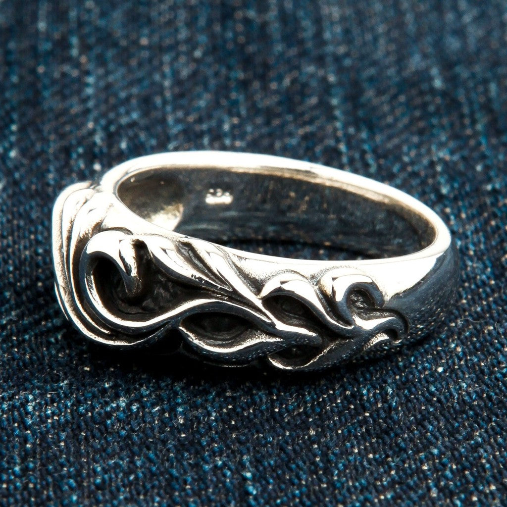 スターリングシルバー 部族風リング | メンズ バイカーバンド