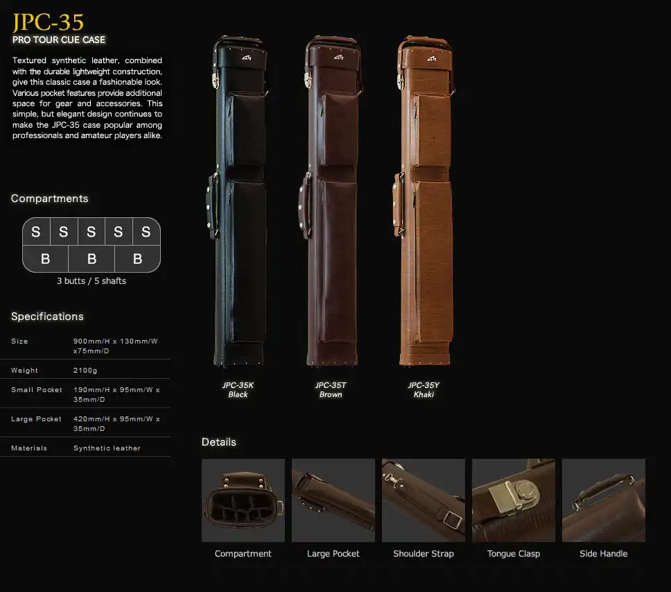 MEZZ JPC HARD CASE 3B 5S | Mezz cue case | Mezz