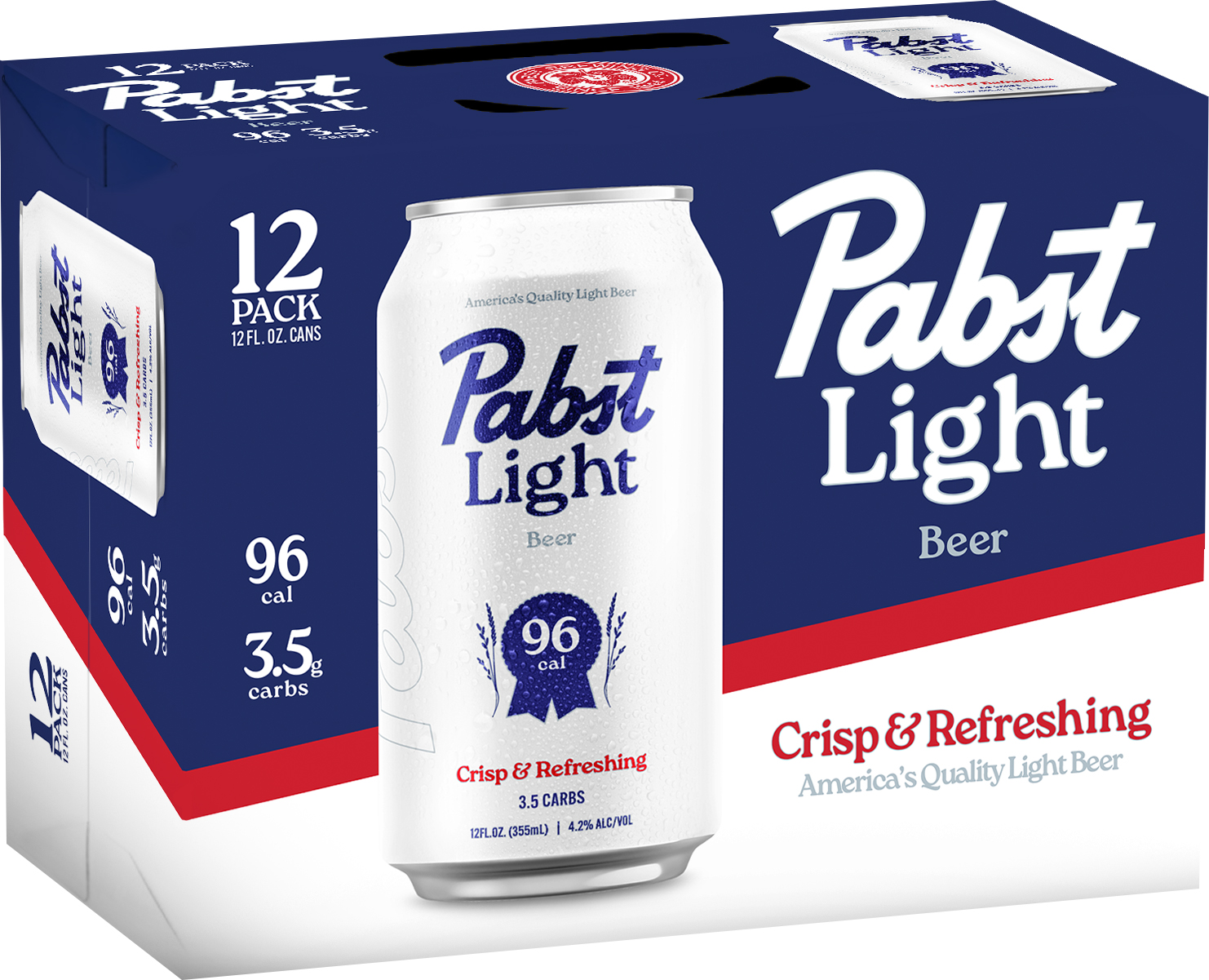 Pabst Blue Ribbon Light | 12 pack of 12 oz Can