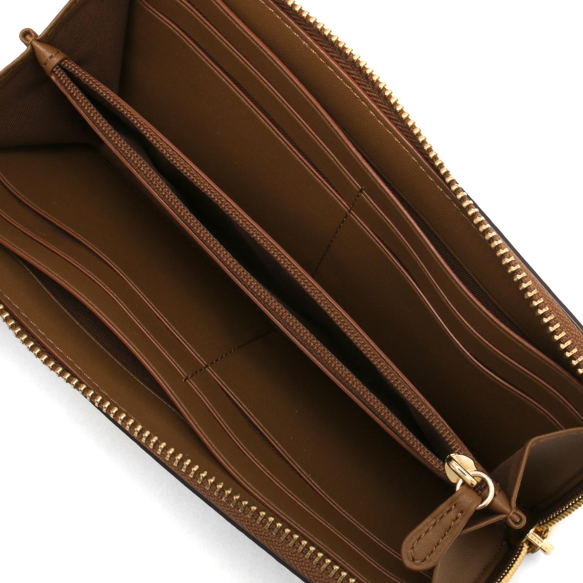 コーチ 長財布 財布 レディース シグネチャー カーキ&サドルブラウン