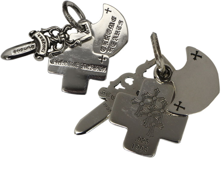 クロムハーツ3トリンケッツペンダントwithペーパーチェーン20インチ