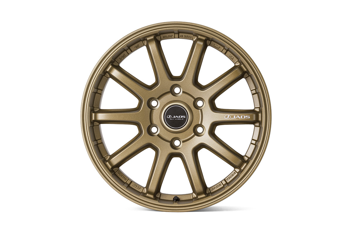 JAOS TRIBE CROSS 18X8.5J +55 6H139.7 TITANIUM GOLD WHEEL FOR
