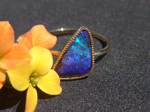 オパールリング｜ボルダーオパール｜オパール