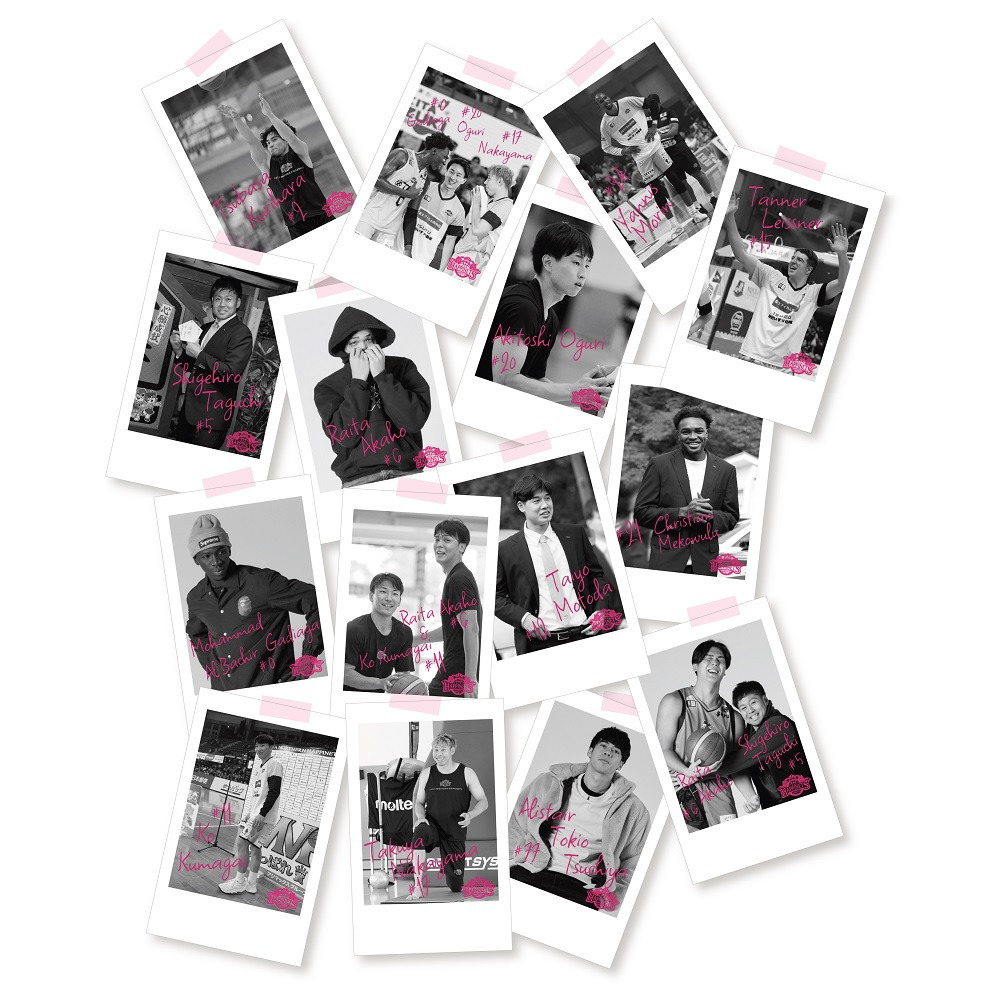 2024-25_チェキ風プリント_Tシャツ｜秋田ノーザンハピネッツ｜B.LEAGUE