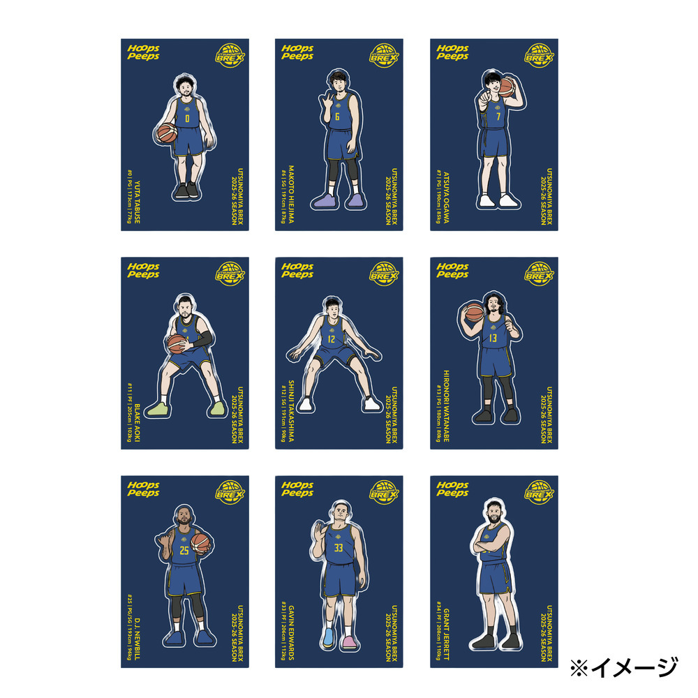 2025-26 BREX×Hoops Peeps ステッカー（ランダム5枚セット