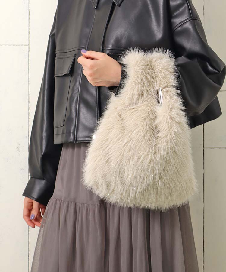 ファーマルシェバッグ ファーバッグ ファー エコファー ニット ニット