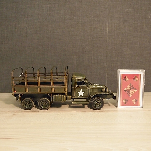 ブリキの車 アメリカ軍用トラック(Mサイズ) , ブリキのおもちゃTOP