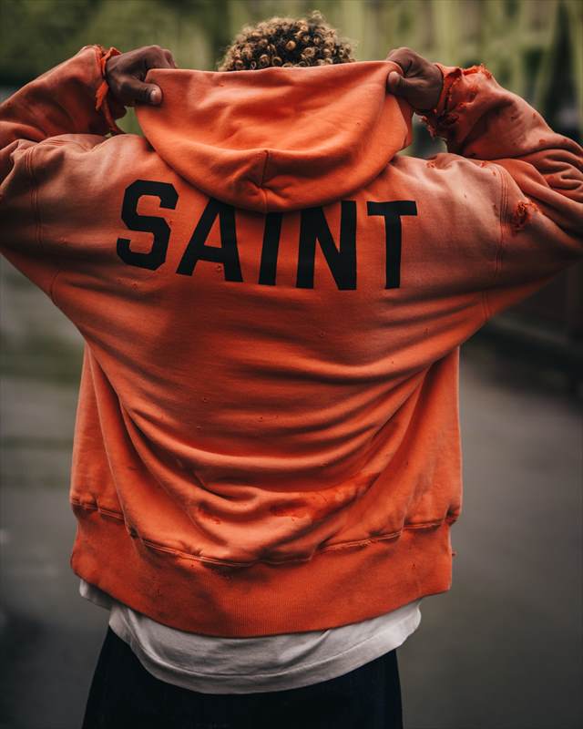 SAINT Mxxxxxx x BerBerJin BB_DBL FACE HOODIE SAINT Orange