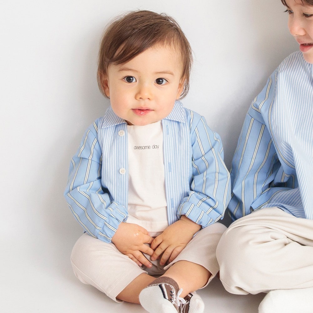 ベビー/お揃い】ストライプ柄長袖カバーオール ｜子供服&ベビー服