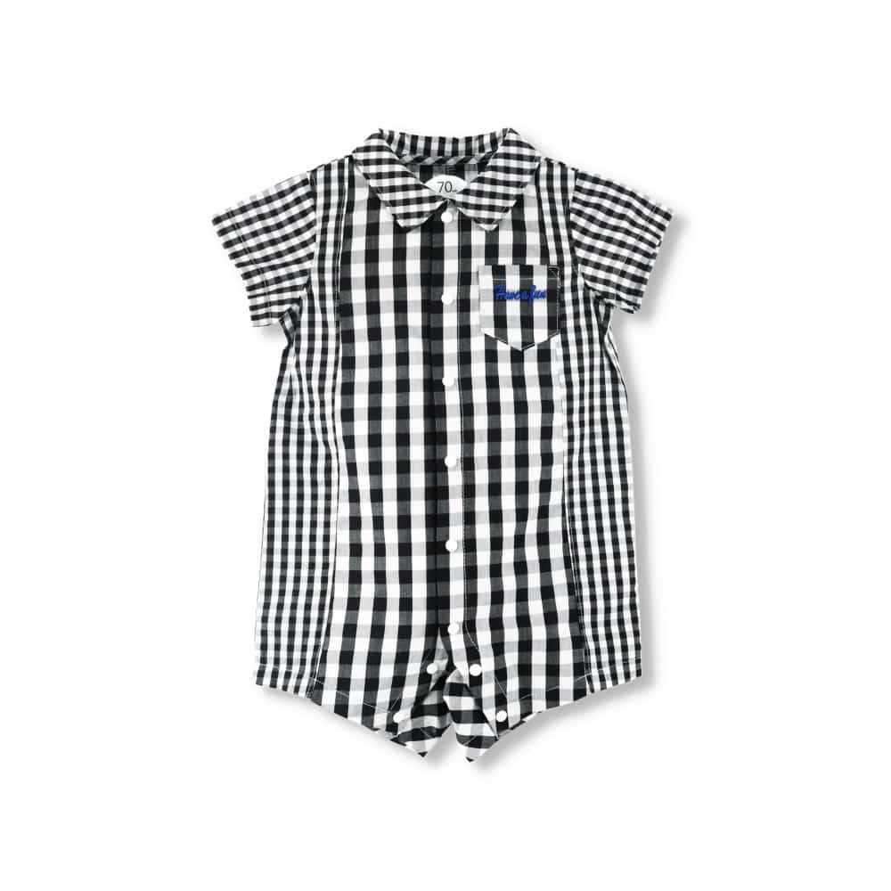ベビー/ペア/お揃い】シャンブレーギンガムチェック半袖シャツ