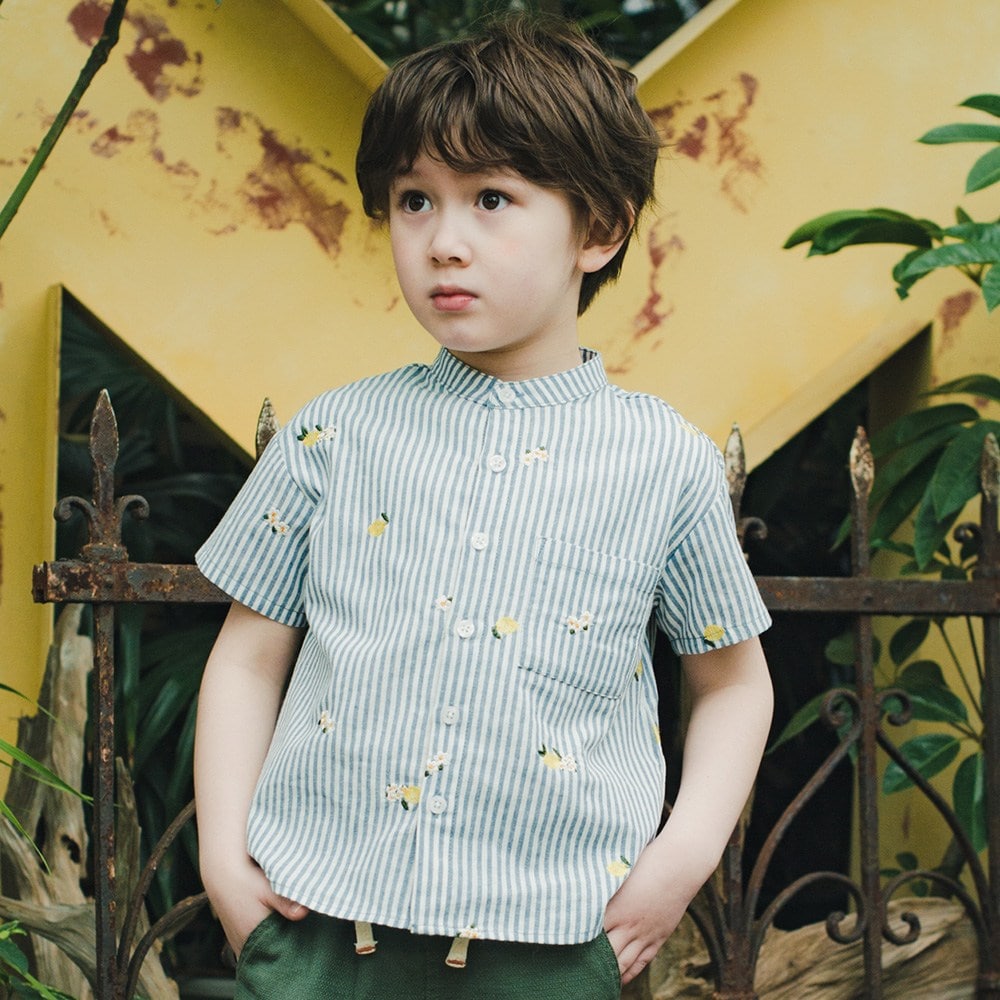 おそろい】フルーツ柄刺繍半袖シャツ 2024春夏 ｜子供服&ベビー服