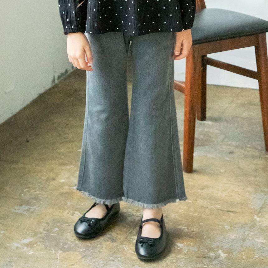 裾フリンジフレアデニムパンツ 2026春夏 ｜子供服&ベビー服