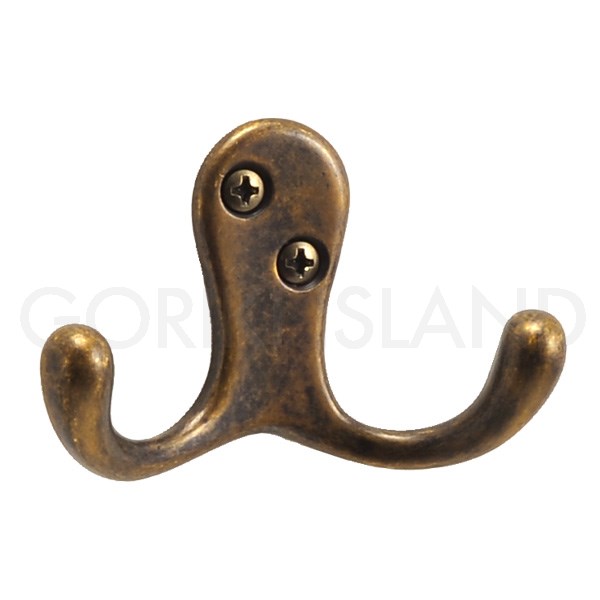 GORIKIISLAND フック ダブル AN≫ウォール 壁掛け 2連 フック バッグ