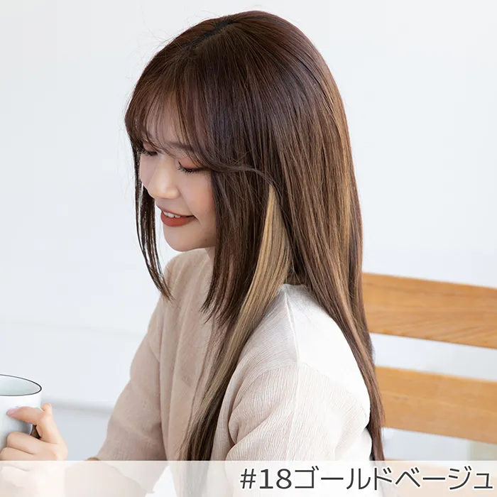 人毛シールエクステ50cm10本分(5シート)（ポイントウィッグ