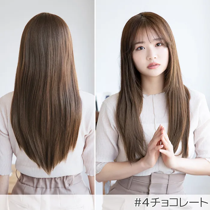 人毛シールエクステ50cm10本分(5シート)（ポイントウィッグ